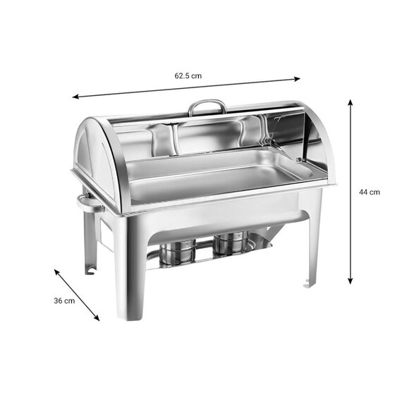 SOGA 9L Chafing Dish Full Size Roll Top - Picture 4 of 8
